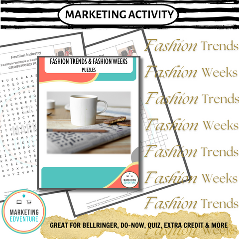 1004. Fashion: Week, Trend, & Theory Crossword & Word Search Puzzles