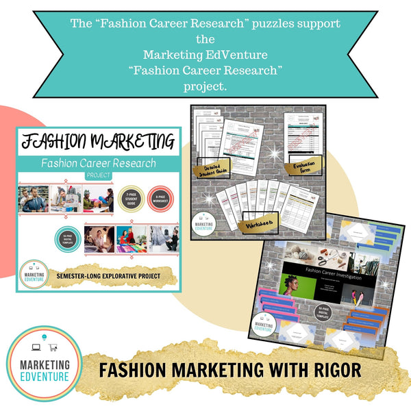 1004. Fashion Career Research Crossword & Word Search Puzzles