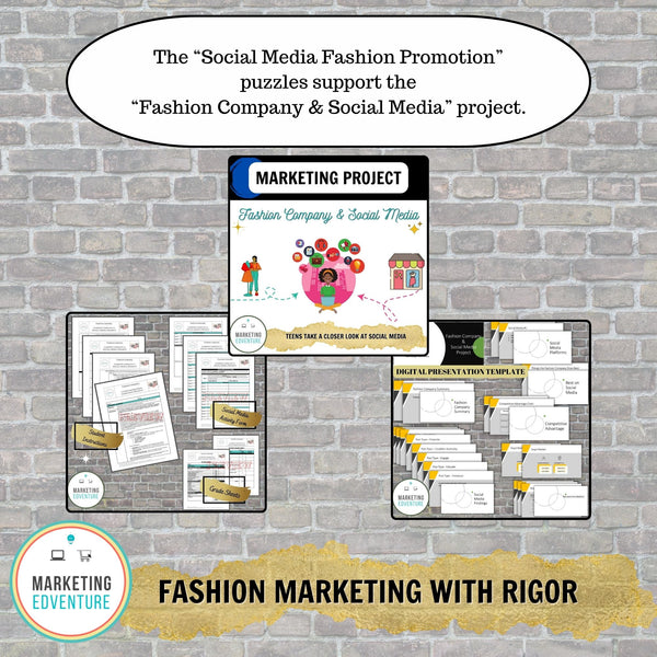 1004. Social Media Fashion Promotion Crossword & Word Search Puzzles